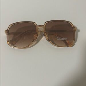 Retro Brown Oversized Square Sunglasses